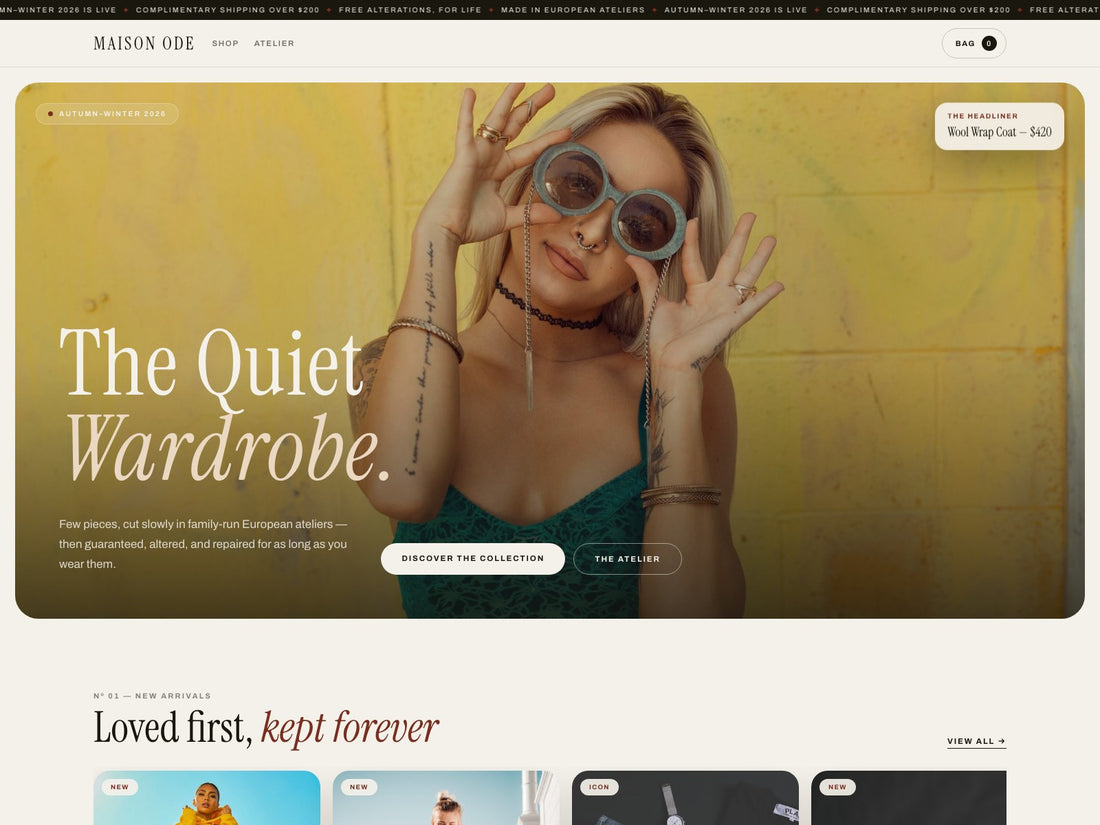 Maison Shopify theme — home page