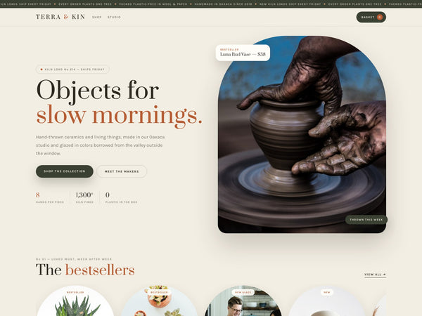Terra Shopify theme — home page